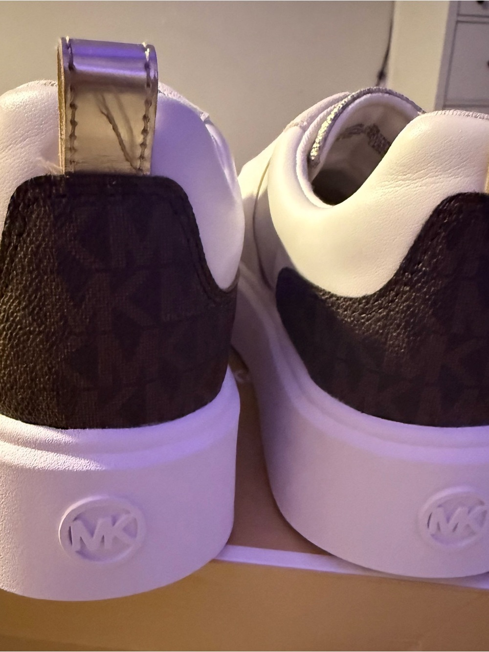 MICHAEL KORS Cream & Gold Slip-On Platform Sneakers - Picture 5 of 5